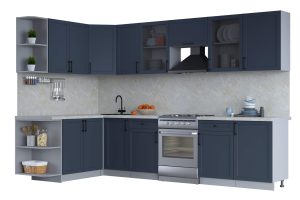 ГОТОВАЯ КУХНЯ ТРЕНД SOFT-TOUCH 1,7Х3,1 (ИНДИГО/ ИНДИГО)