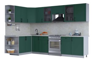 ГОТОВАЯ КУХНЯ ТРЕНД SOFT-TOUCH 1,7Х3,1 (ИЗУМРУД/ ИЗУМРУД)