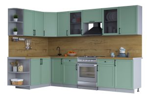 ГОТОВАЯ КУХНЯ ТРЕНД SOFT-TOUCH 1,7Х3,1 (МЯТА/ МЯТА)