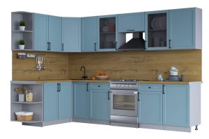 ГОТОВАЯ КУХНЯ ТРЕНД SOFT-TOUCH 1,7Х3,1 (ОКЕАН/ ОКЕАН)