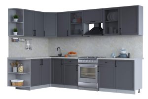 ГОТОВАЯ КУХНЯ ТРЕНД SOFT-TOUCH 1,7Х3,1 (ПЕПЕЛ/ ПЕПЕЛ)