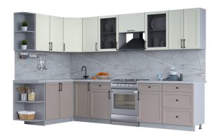 ГОТОВАЯ КУХНЯ ТРЕНД SOFT-TOUCH 1,7Х3,2 (БЕЛЫЙ/ ЛУНА)