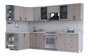 ГОТОВАЯ КУХНЯ ТРЕНД SOFT-TOUCH 1,7Х3,2 (ЛУНА/ ЛУНА)