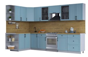 ГОТОВАЯ КУХНЯ ТРЕНД SOFT-TOUCH 1,7Х3,2 (ОКЕАН/ ОКЕАН)