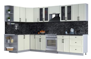 ГОТОВАЯ КУХНЯ ТРЕНД SOFT-TOUCH 1,7Х3,3 (БЕЛЫЙ/ БЕЛЫЙ)