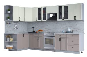 ГОТОВАЯ КУХНЯ ТРЕНД SOFT-TOUCH 1,7Х3,3 (БЕЛЫЙ/ ЛУНА)