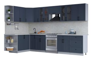 ГОТОВАЯ КУХНЯ ТРЕНД SOFT-TOUCH 1,7Х3,3 (ИНДИГО/ ИНДИГО)