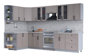 ГОТОВАЯ КУХНЯ ТРЕНД SOFT-TOUCH 1,7Х3,3 (ЛУНА/ ЛУНА)