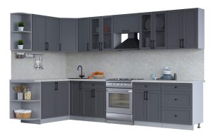 ГОТОВАЯ КУХНЯ ТРЕНД SOFT-TOUCH 1,7Х3,3 (ПЕПЕЛ/ ПЕПЕЛ)