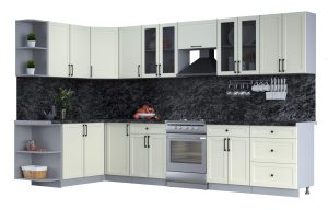 ГОТОВАЯ КУХНЯ ТРЕНД SOFT-TOUCH 1,7Х3,4 (БЕЛЫЙ/ БЕЛЫЙ)