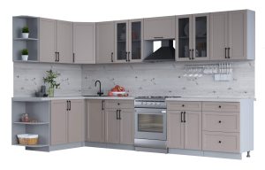 ГОТОВАЯ КУХНЯ ТРЕНД SOFT-TOUCH 1,7Х3,4 (ЛУНА/ ЛУНА)