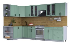 ГОТОВАЯ КУХНЯ ТРЕНД SOFT-TOUCH 1,7Х3,4 (МЯТА/ МЯТА)