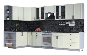 ГОТОВАЯ КУХНЯ ТРЕНД SOFT-TOUCH 1,7Х3,5 (БЕЛЫЙ/ БЕЛЫЙ)