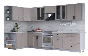 ГОТОВАЯ КУХНЯ ТРЕНД SOFT-TOUCH 1,7Х3,5 (ЛУНА/ ЛУНА)