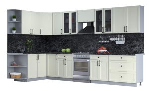 ГОТОВАЯ КУХНЯ ТРЕНД SOFT-TOUCH 1,7Х3,6 (БЕЛЫЙ/ БЕЛЫЙ)