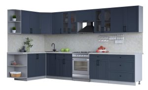 ГОТОВАЯ КУХНЯ ТРЕНД SOFT-TOUCH 1,7Х3,6 (ИНДИГО/ ИНДИГО)