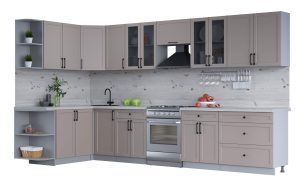 ГОТОВАЯ КУХНЯ ТРЕНД SOFT-TOUCH 1,7Х3,6 (ЛУНА/ ЛУНА)