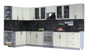 ГОТОВАЯ КУХНЯ ТРЕНД SOFT-TOUCH 1,7Х3,7 (БЕЛЫЙ/ БЕЛЫЙ)