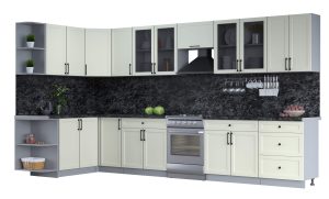 ГОТОВАЯ КУХНЯ ТРЕНД SOFT-TOUCH 1,7Х3,8 (БЕЛЫЙ/ БЕЛЫЙ)