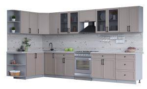 ГОТОВАЯ КУХНЯ ТРЕНД SOFT-TOUCH 1,7Х3,8 (ЛУНА/ ЛУНА)