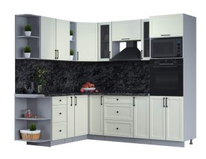 ГОТОВАЯ КУХНЯ ТРЕНД SOFT-TOUCH 1,88Х2,4 (БЕЛЫЙ/ БЕЛЫЙ)