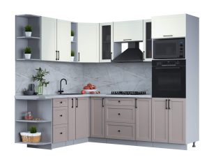 ГОТОВАЯ КУХНЯ ТРЕНД SOFT-TOUCH 1,88Х2,4 (БЕЛЫЙ/ ЛУНА)