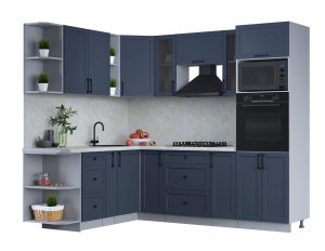 ГОТОВАЯ КУХНЯ ТРЕНД SOFT-TOUCH 1,88Х2,4 (ИНДИГО/ ИНДИГО)