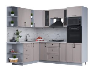ГОТОВАЯ КУХНЯ ТРЕНД SOFT-TOUCH 1,88Х2,4 (ЛУНА/ ЛУНА)