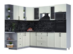 ГОТОВАЯ КУХНЯ ТРЕНД SOFT-TOUCH 1,88Х2,6 (БЕЛЫЙ/ БЕЛЫЙ)