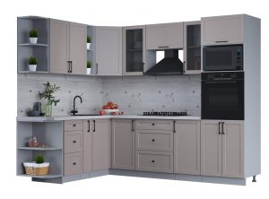 ГОТОВАЯ КУХНЯ ТРЕНД SOFT-TOUCH 1,88Х2,6 (ЛУНА/ ЛУНА)