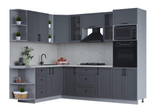 ГОТОВАЯ КУХНЯ ТРЕНД SOFT-TOUCH 1,88Х2,6 (ПЕПЕЛ/ ПЕПЕЛ)