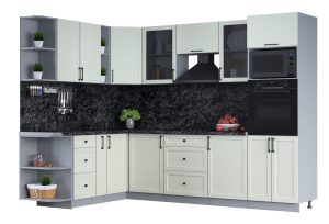 ГОТОВАЯ КУХНЯ ТРЕНД SOFT-TOUCH 1,88Х2,8 (БЕЛЫЙ/ БЕЛЫЙ)