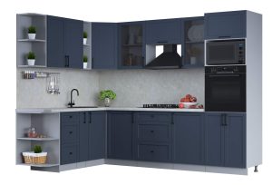 ГОТОВАЯ КУХНЯ ТРЕНД SOFT-TOUCH 1,88Х2,8 (ИНДИГО/ ИНДИГО)