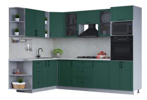 ГОТОВАЯ КУХНЯ ТРЕНД SOFT-TOUCH 1,88Х2,8 (ИЗУМРУД/ ИЗУМРУД)