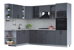 ГОТОВАЯ КУХНЯ ТРЕНД SOFT-TOUCH 1,88Х2,8 (ПЕПЕЛ/ ПЕПЕЛ)