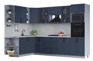 ГОТОВАЯ КУХНЯ ТРЕНД SOFT-TOUCH 1,88Х3,0 (ИНДИГО/ ИНДИГО)