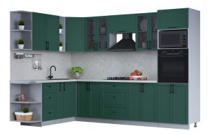 ГОТОВАЯ КУХНЯ ТРЕНД SOFT-TOUCH 1,88Х3,0 (ИЗУМРУД/ ИЗУМРУД)