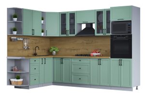 ГОТОВАЯ КУХНЯ ТРЕНД SOFT-TOUCH 1,88Х3,0 (МЯТА/ МЯТА)