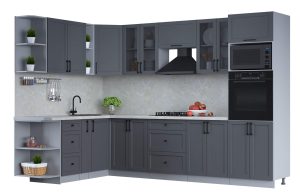 ГОТОВАЯ КУХНЯ ТРЕНД SOFT-TOUCH 1,88Х3,0 (ПЕПЕЛ/ ПЕПЕЛ)