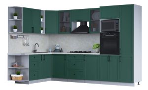 ГОТОВАЯ КУХНЯ ТРЕНД SOFT-TOUCH 1,88Х3,2 (ИЗУМРУД/ ИЗУМРУД)