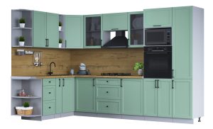 ГОТОВАЯ КУХНЯ ТРЕНД SOFT-TOUCH 1,88Х3,2 (МЯТА/ МЯТА)