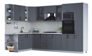 ГОТОВАЯ КУХНЯ ТРЕНД SOFT-TOUCH 1,88Х3,2 (ПЕПЕЛ/ ПЕПЕЛ)