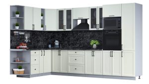 ГОТОВАЯ КУХНЯ ТРЕНД SOFT-TOUCH 1,88Х3,4 (БЕЛЫЙ/ БЕЛЫЙ)