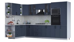 ГОТОВАЯ КУХНЯ ТРЕНД SOFT-TOUCH 1,88Х3,4 (ИНДИГО/ ИНДИГО)