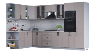 ГОТОВАЯ КУХНЯ ТРЕНД SOFT-TOUCH 1,88Х3,4 (ЛУНА/ ЛУНА)