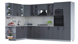 ГОТОВАЯ КУХНЯ ТРЕНД SOFT-TOUCH 1,88Х3,4 (ПЕПЕЛ/ ПЕПЕЛ)