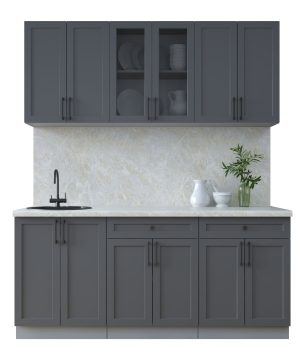 ГОТОВАЯ КУХНЯ ТРЕНД SOFT-TOUCH 1,8А (ПЕПЕЛ/ ПЕПЕЛ)