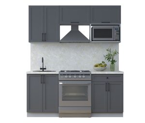 ГОТОВАЯ КУХНЯ ТРЕНД SOFT-TOUCH 1,8В (ПЕПЕЛ/ ПЕПЕЛ)