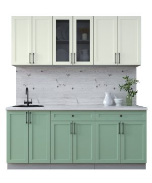 ГОТОВАЯ КУХНЯ ТРЕНД SOFT-TOUCH 1,9А (БЕЛЫЙ/ МЯТА)