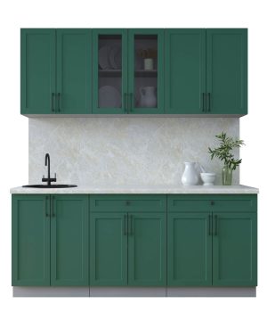 ГОТОВАЯ КУХНЯ ТРЕНД SOFT-TOUCH 1,9А (ИЗУМРУД/ ИЗУМРУД)